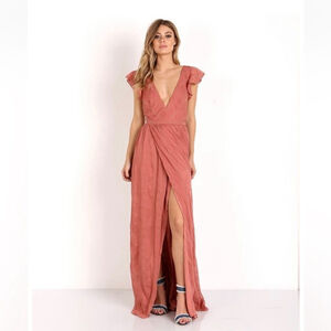 The Jetset Diaries Getaway Maxi Dress Coral Size Small